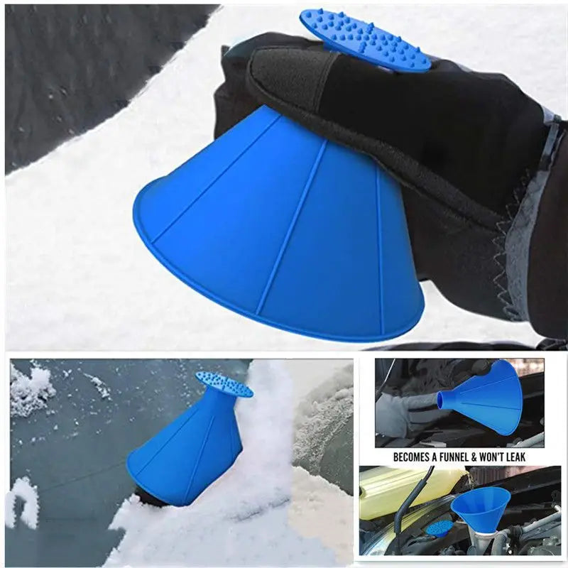 Winter Auto Car Magic Window Windshield Car Ice Scraper Shaped Funnel Snow Remover Deicer Cone Tool Scraping A Round мойщик окон