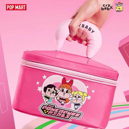 POPMART CRYBABY X The Powerpuff Girls Series of Cosmetic Bag Lovely Surrounding Receive Package