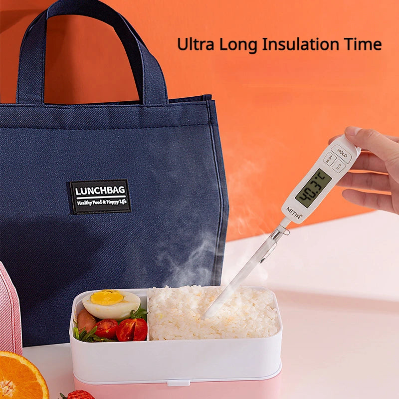 High Capacity Portable Oxford Lunch Bags Picnic School Food Bento Thermal Insulated Fresh Cooler Tote Bag Storage Container