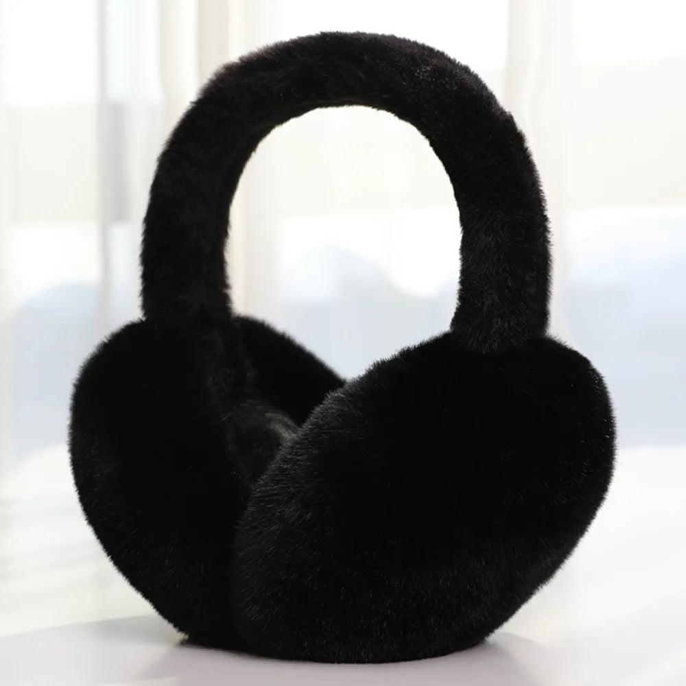 1PC Solid Color Soft Plush Ear Warmer Winter Warm Earmuffs Fashion  Ear Cover Outdoor Cold Protection Ear-Muffs Folding Earflap