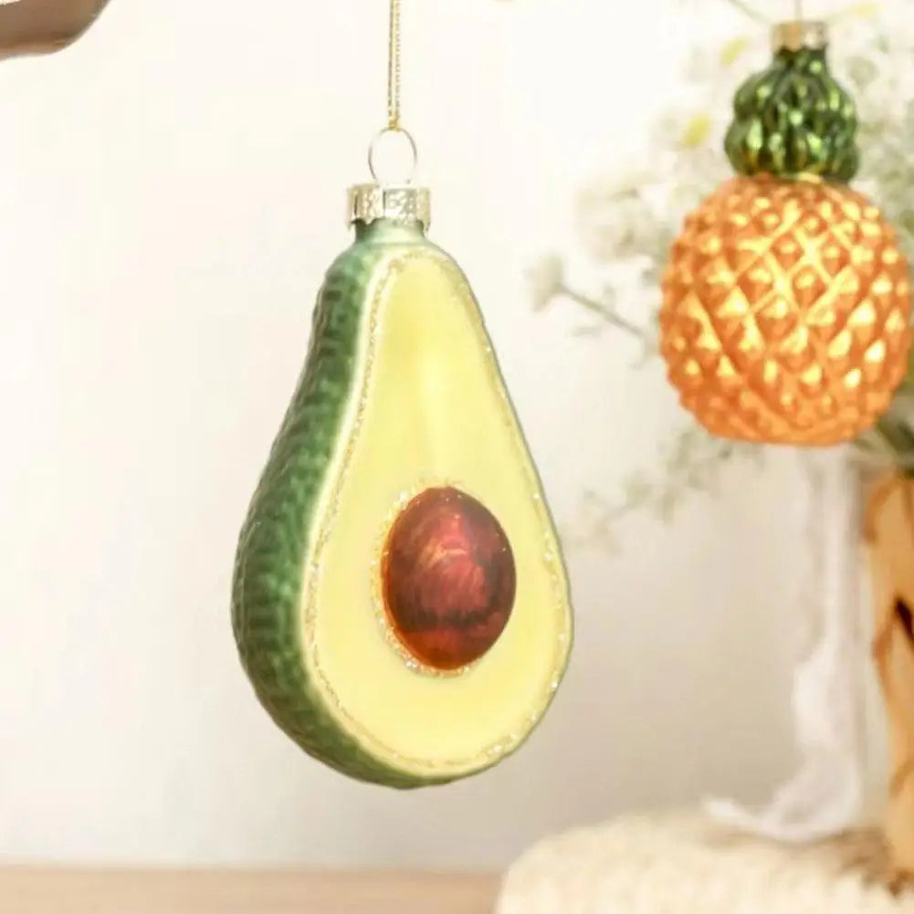 Christmas Tree Decorations Avocado Fruit Pineapple Cupcake Donut Ice Cream Xmas Tree Hanging Pendant New Year Ornament