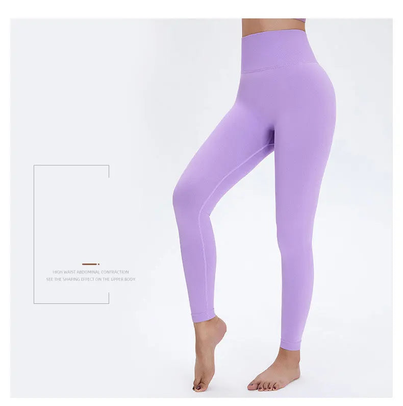 Seamless High Waist Nude Yoga Pants Women's Honey Peach Hip Lifting Tight Fitness Pants Quick Dried Exercise Push Up Yoga Pants