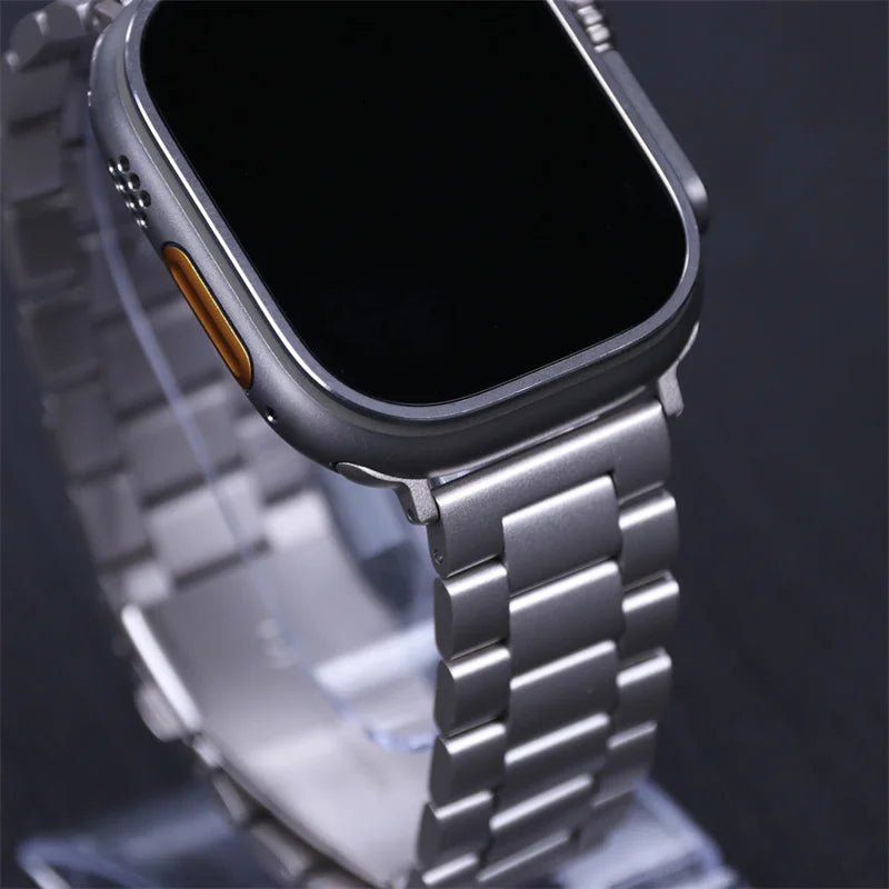 Stainless Steel Strap For Apple Watch Band 45mm Ultra 49mm 41mm 40mm 44mm Strap Metal Bracelet For Iwatch Series 9 10 46mm 42mm