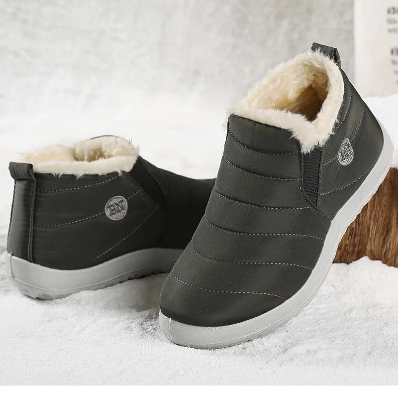 Men Boots Keep Warm Winter Shoes For Men Ankle Boots Fur Shoes Botas Hombre Couple Snow Boots Winter Casual Shoes Booties Men