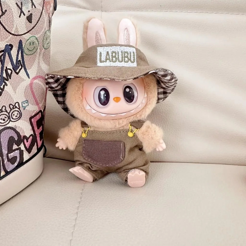 For 17cm Labubu v2 Doll Clothes Fashion Clothes Hoodies Doll Clothes Color Match Hoodies Dolls Accessories