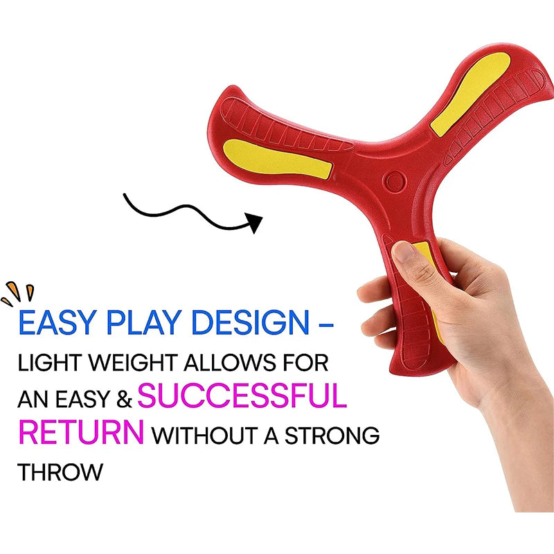 Children Boomerang Soft Three-leaf Cross Outdoor Toy Flying Disc Adult-kids Interactive Sports Toy for Puzzle Decompression Gift