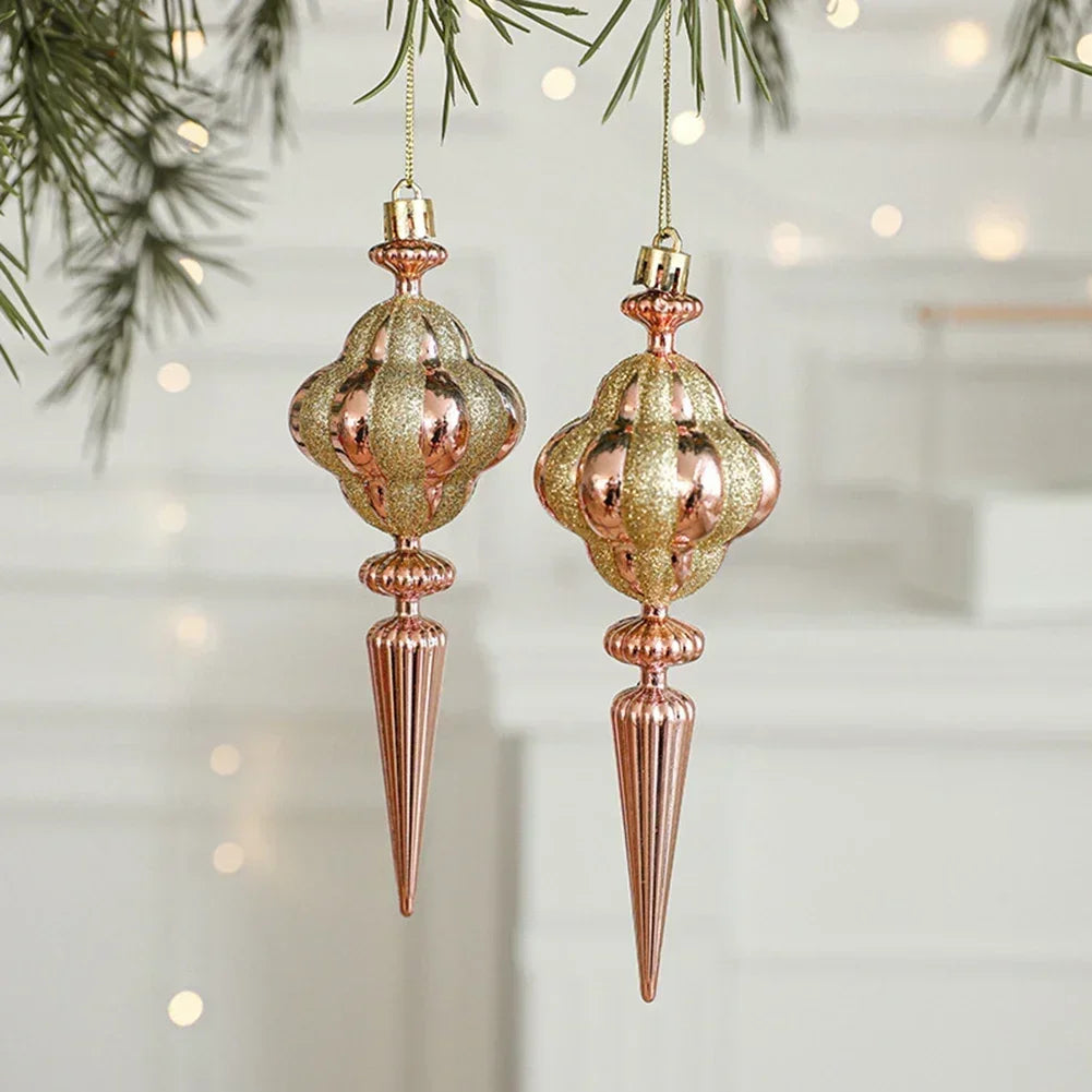 1pcs Golden Christmas Ornaments Festive Christmas Tree Hangings Ornaments Funny Christmas Tree Decoration Stylish Christmas