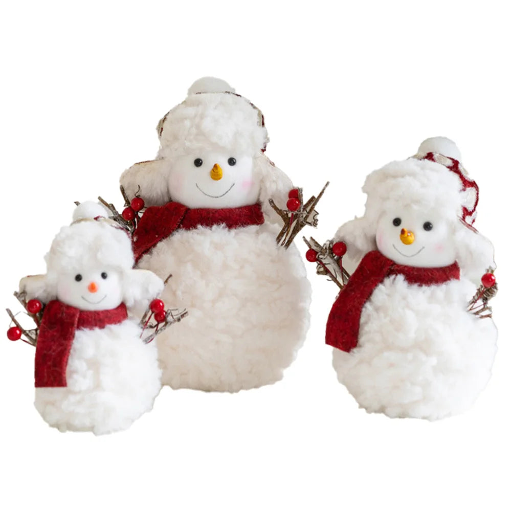 Christmas Ornaments Christmas Round Hat Snowmen Dolls Xmas Decoration Merry Christma Happy New Year Decoration