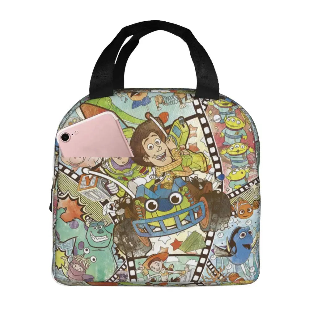 Custom Toy Story Buzz Ranger Suit Insulated Lunch Bag Reusable Thermal Cooler Bento Box For Women Food Container Tote Bags