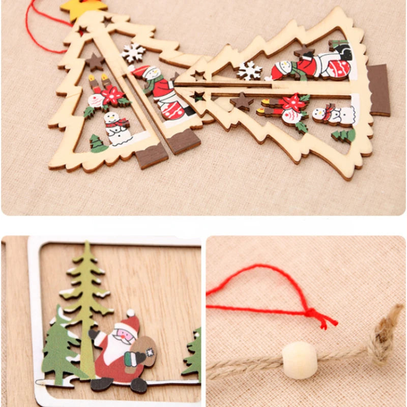 Merry Christmas Gnome Wooden Pendant Christmas Decorations For Home 2022 Cristmas Ornament Xmas Navidad Happy New Year 2023