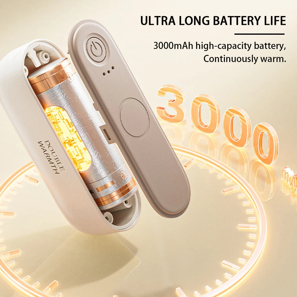 2 In 1 Hand Warmers Rechargeable Long-lasting Heat Electric Keep Warm Tool Present For Family Friends