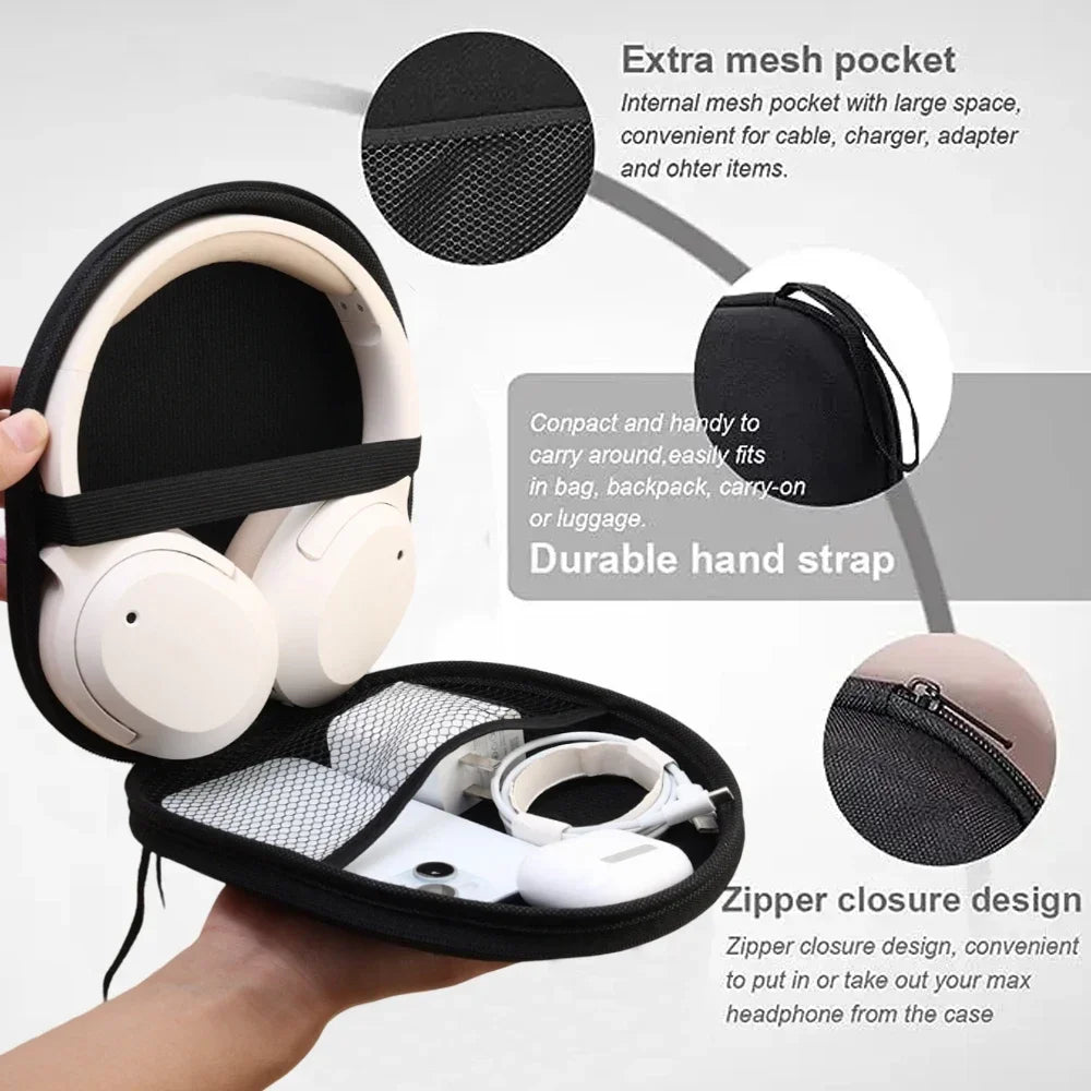 Headphone Case for Sony WH-CH720N WH-1000XM4 MDR-ZX100 Universal Headset Travel Bag Hard EVA Storage Earphone Carrying Pouch