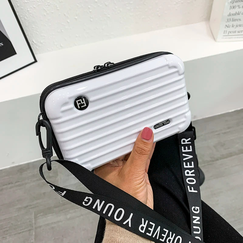 Luggage Small Bag Women's Crossbody Shoulder Personality Hand-Held Mini Suitcase-Style Box Small Square Women's Bag