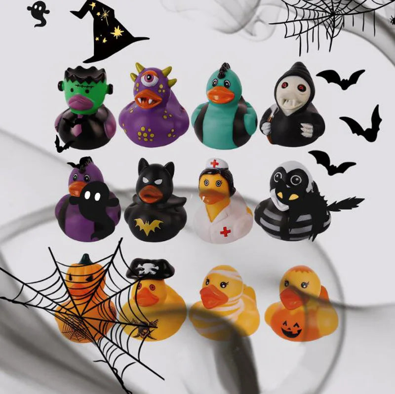 6-24pcs Halloween Rubber Ducks Assorted Rubber Ducks Halloween Ducks for Jeeps Ducking Halloween Decor Halloween Party Favors