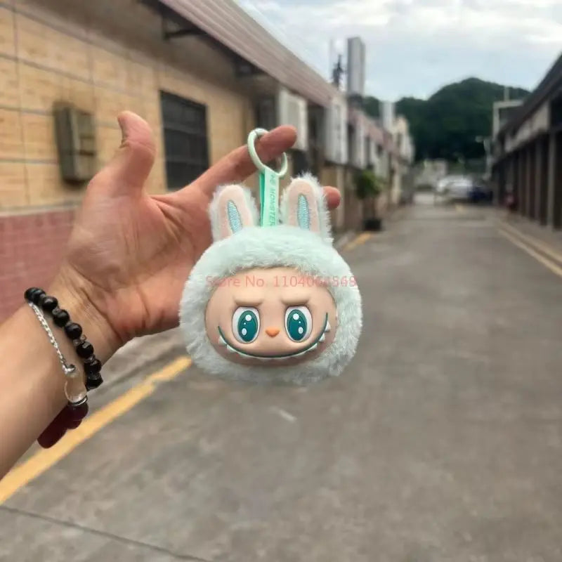 2024 New Sale Anime Labubu Sitting 2nd Generation Little Head Model Toy Cute Monster Replica Keychain Toy Birthday Gifts