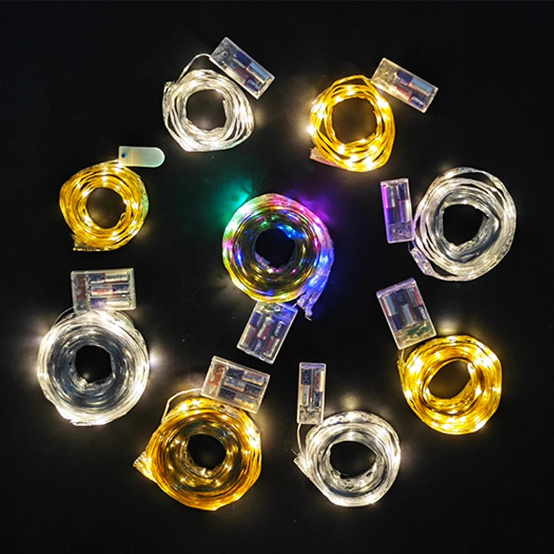 1/3/5/10M LED Christmas Tree Fairy Ribbon Lights String Navidad natal Christmas decoration 2023 home decor ornament accessories