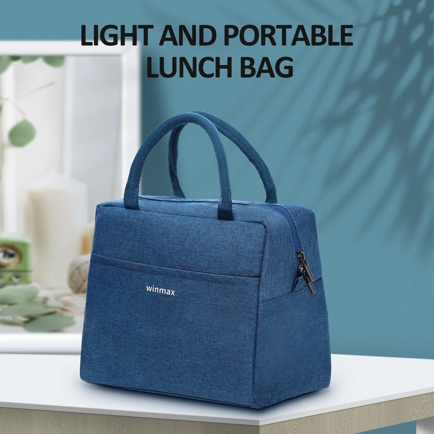 Lunch Box Thermal Bag Portable Waterproof Durable Wide Opening Suitable for Women's Work or Family Picnics