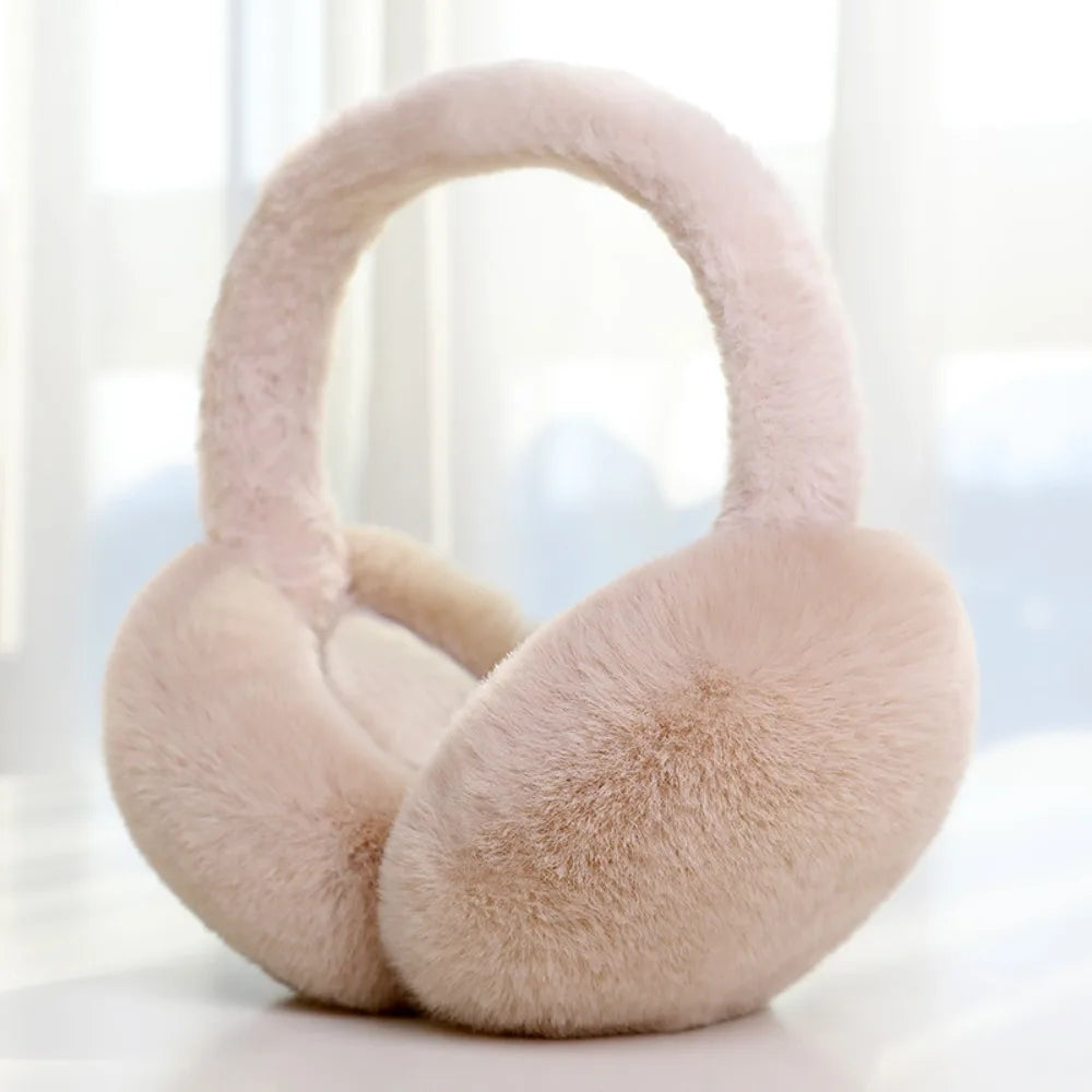 1PC Solid Color Soft Plush Ear Warmer Winter Warm Earmuffs Fashion  Ear Cover Outdoor Cold Protection Ear-Muffs Folding Earflap