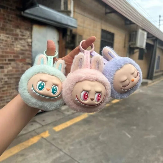 2024 New Sale Anime Labubu Sitting 2nd Generation Little Head Model Toy Cute Monster Replica Keychain Toy Birthday Gifts