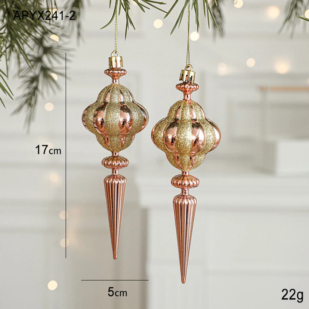 1pcs Golden Christmas Ornaments Festive Christmas Tree Hangings Ornaments Funny Christmas Tree Decoration Stylish Christmas