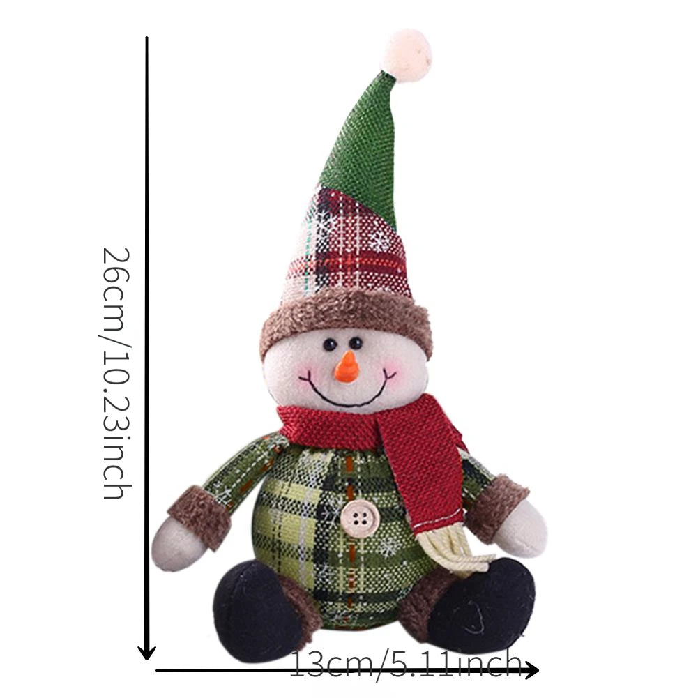 2023 Cute Christmas Santa Snowman Deer Doll Decoration Gift Doll Christmas Tree Hanging Ornament New Year Xmas Home Decoration