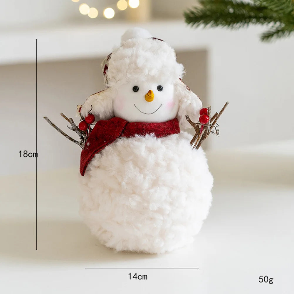 Christmas Ornaments Christmas Round Hat Snowmen Dolls Xmas Decoration Merry Christma Happy New Year Decoration