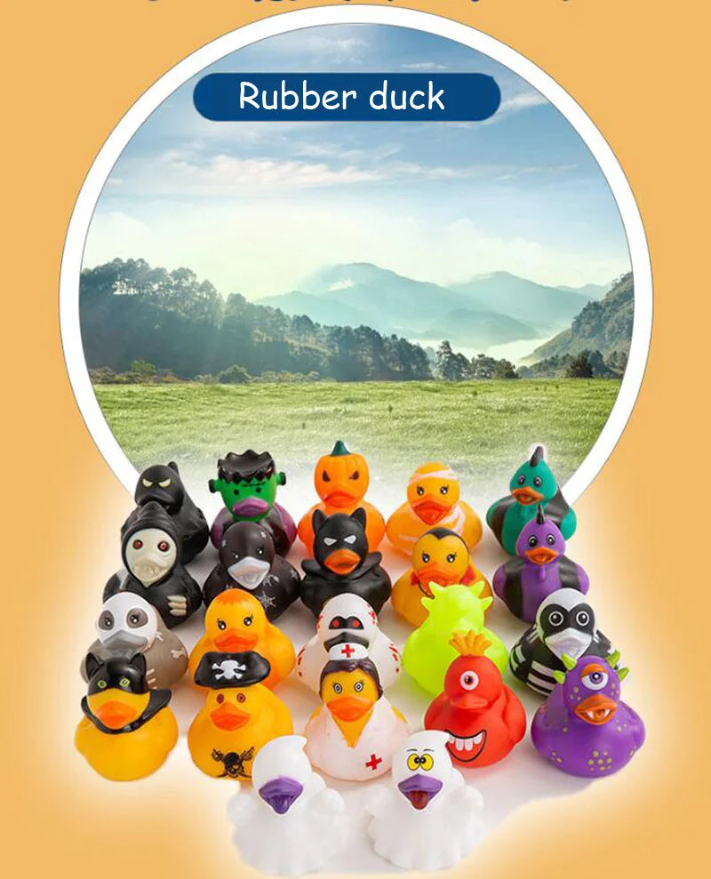 6-24pcs Halloween Rubber Ducks Assorted Rubber Ducks Halloween Ducks for Jeeps Ducking Halloween Decor Halloween Party Favors