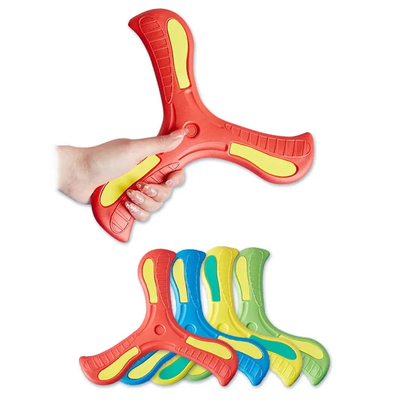 Children Boomerang Soft Three-leaf Cross Outdoor Toy Flying Disc Adult-kids Interactive Sports Toy for Puzzle Decompression Gift