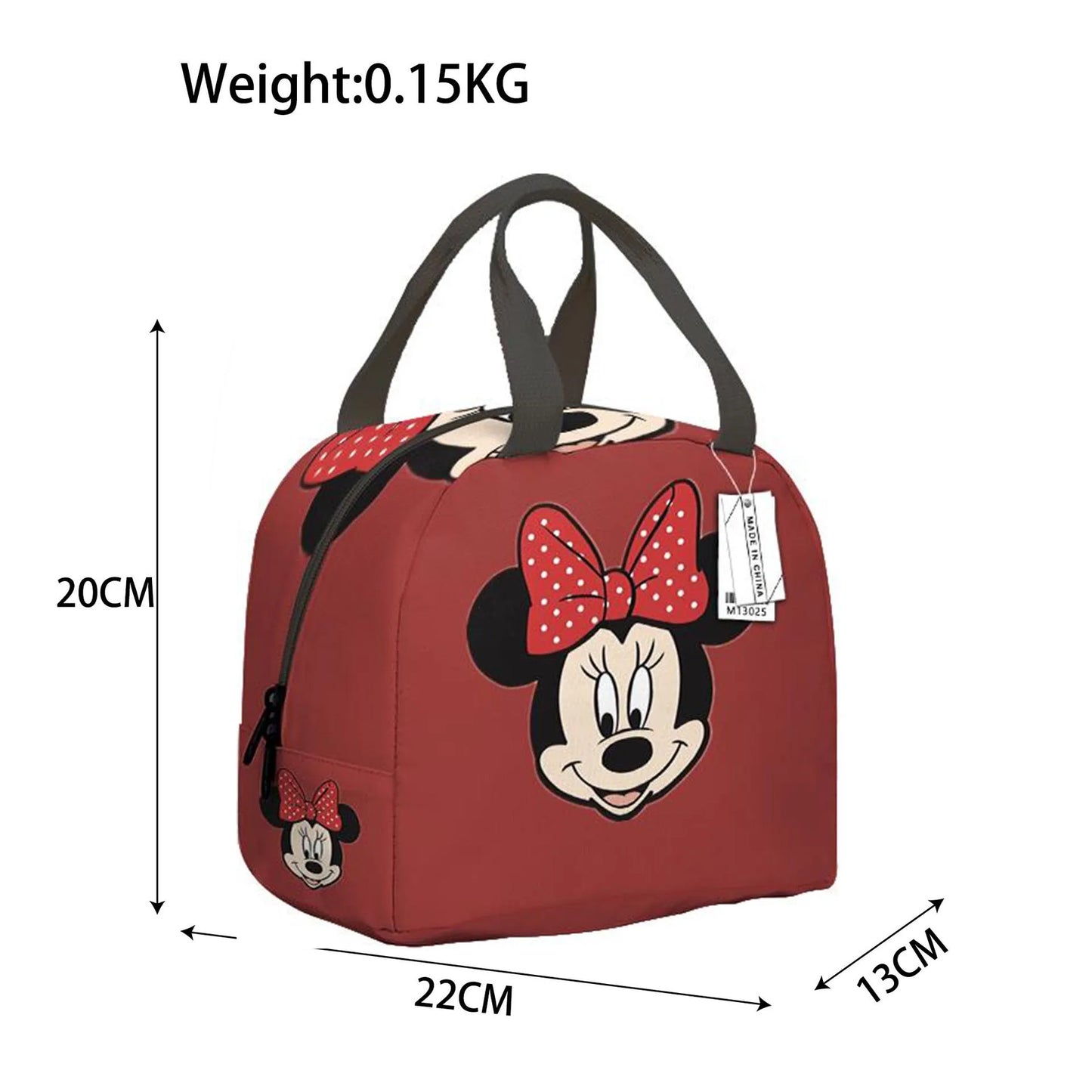 Disney Mickey Mouse Lunch Bag Cartoon Minnie Mouse Large Capacity Waterproof Thermal Insulation Bag Children Food Storage Box