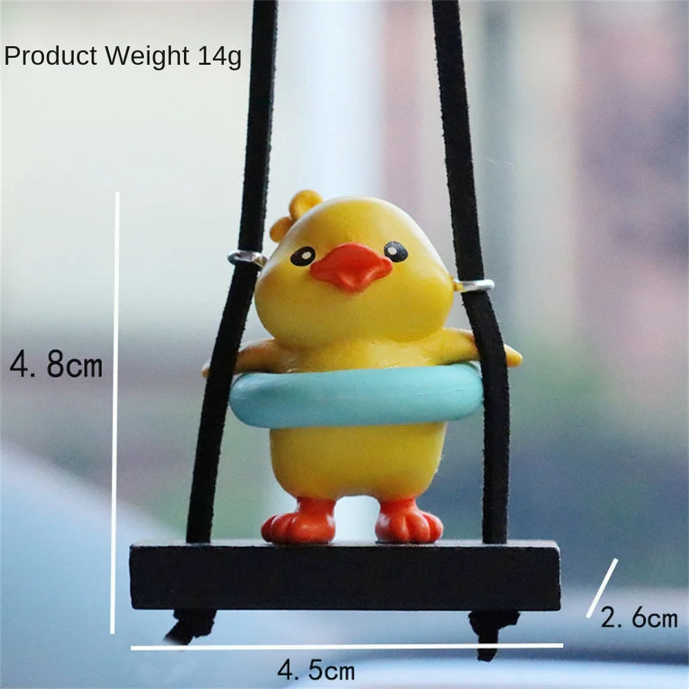 1/2/3PCS Little Yellow Duck Car Pendant Swing Duck Auto Rearview Mirror Hanging Pendant Car Ornaments Car Decorations Interior