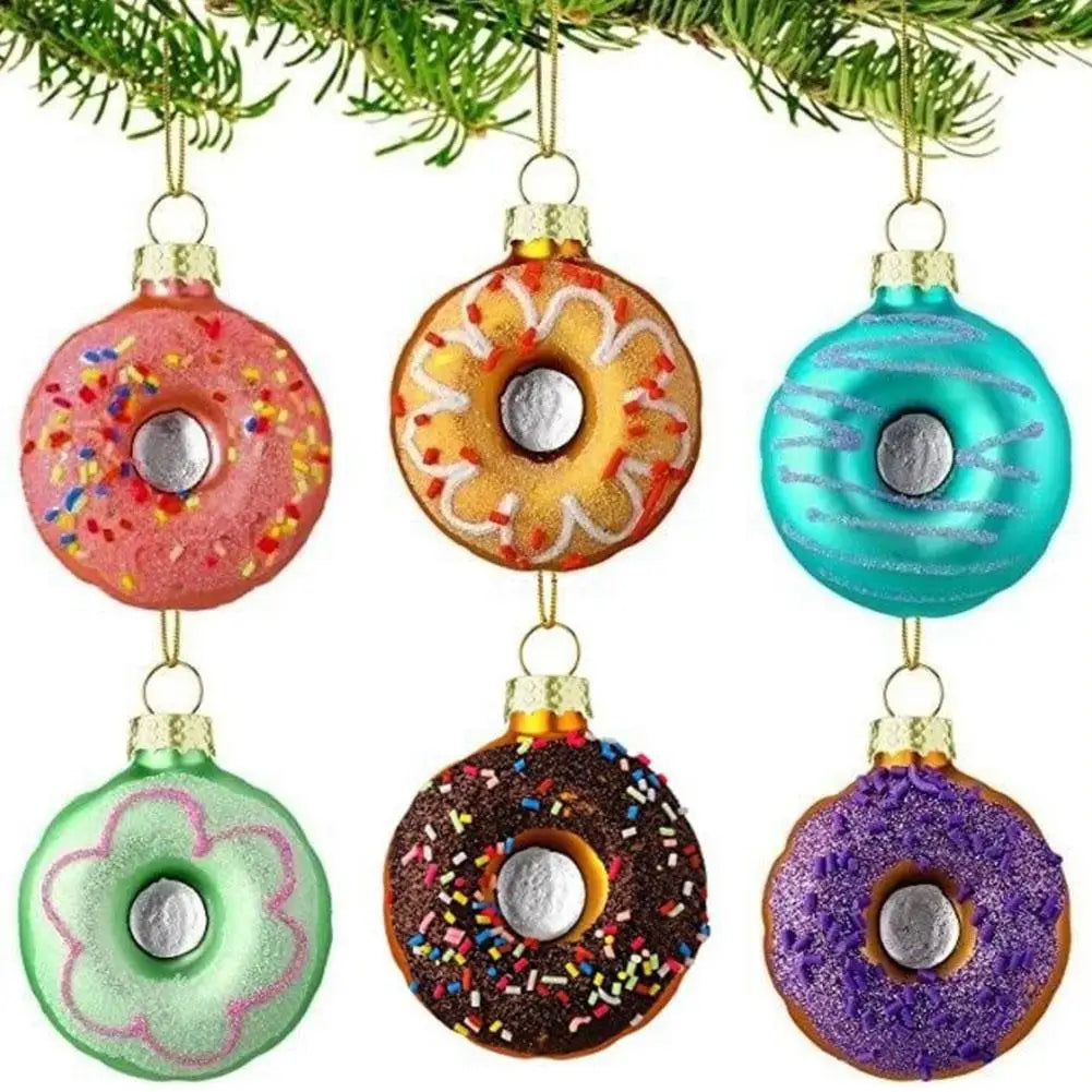 Christmas Tree Decorations Avocado Fruit Pineapple Cupcake Donut Ice Cream Xmas Tree Hanging Pendant New Year Ornament