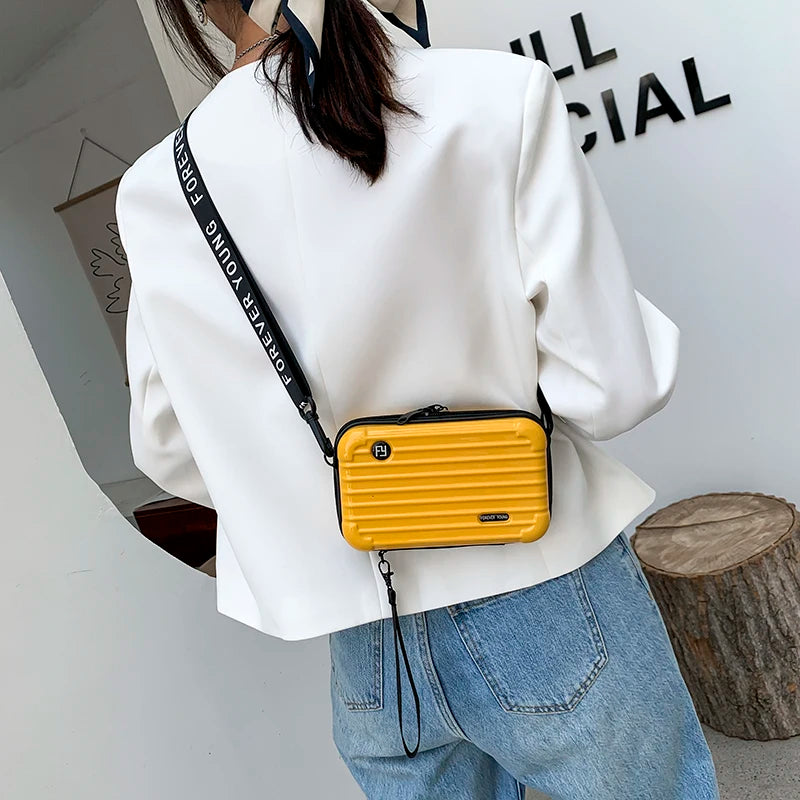 Luggage Small Bag Women's Crossbody Shoulder Personality Hand-Held Mini Suitcase-Style Box Small Square Women's Bag