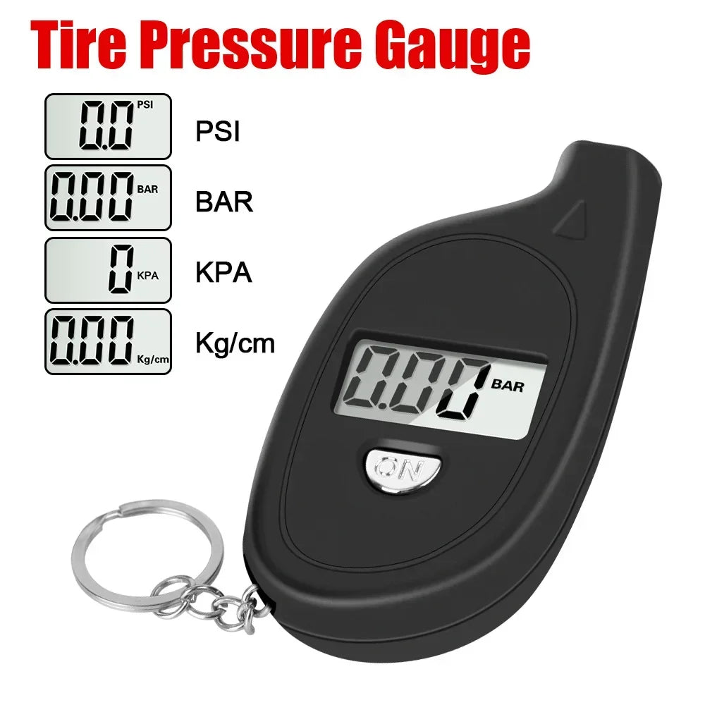 Car Tire Air Pressure Tester Meter Tire Gauge Digital LCD Display Auto Car Motorcycle Tire Safety Alarm