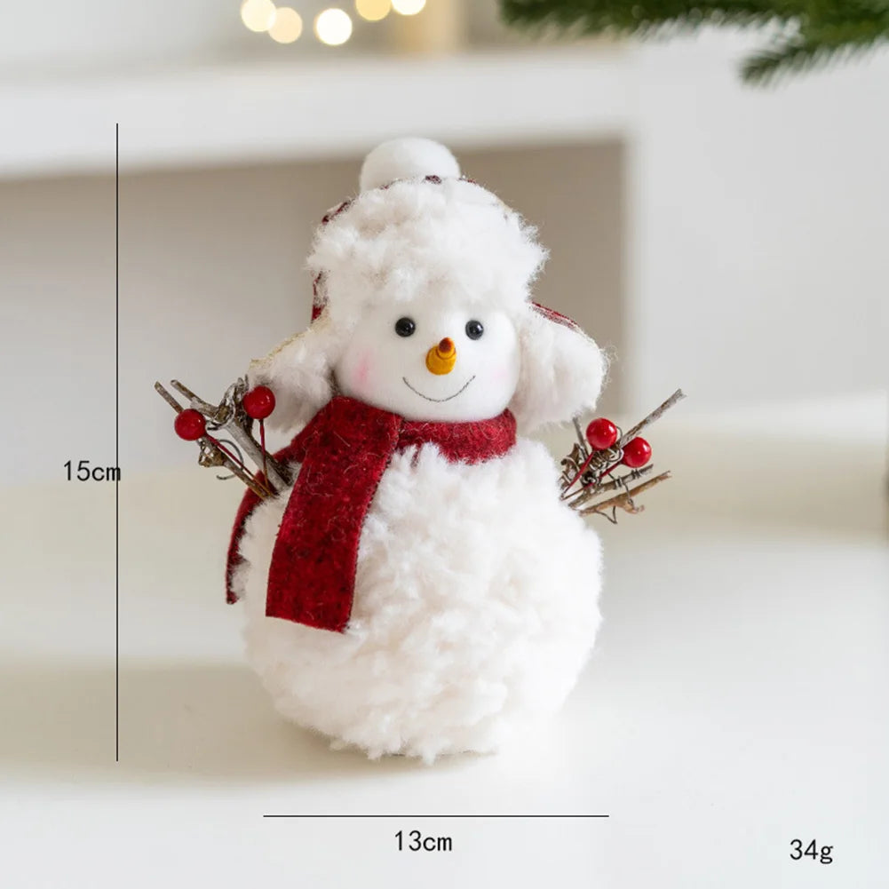 Christmas Ornaments Christmas Round Hat Snowmen Dolls Xmas Decoration Merry Christma Happy New Year Decoration