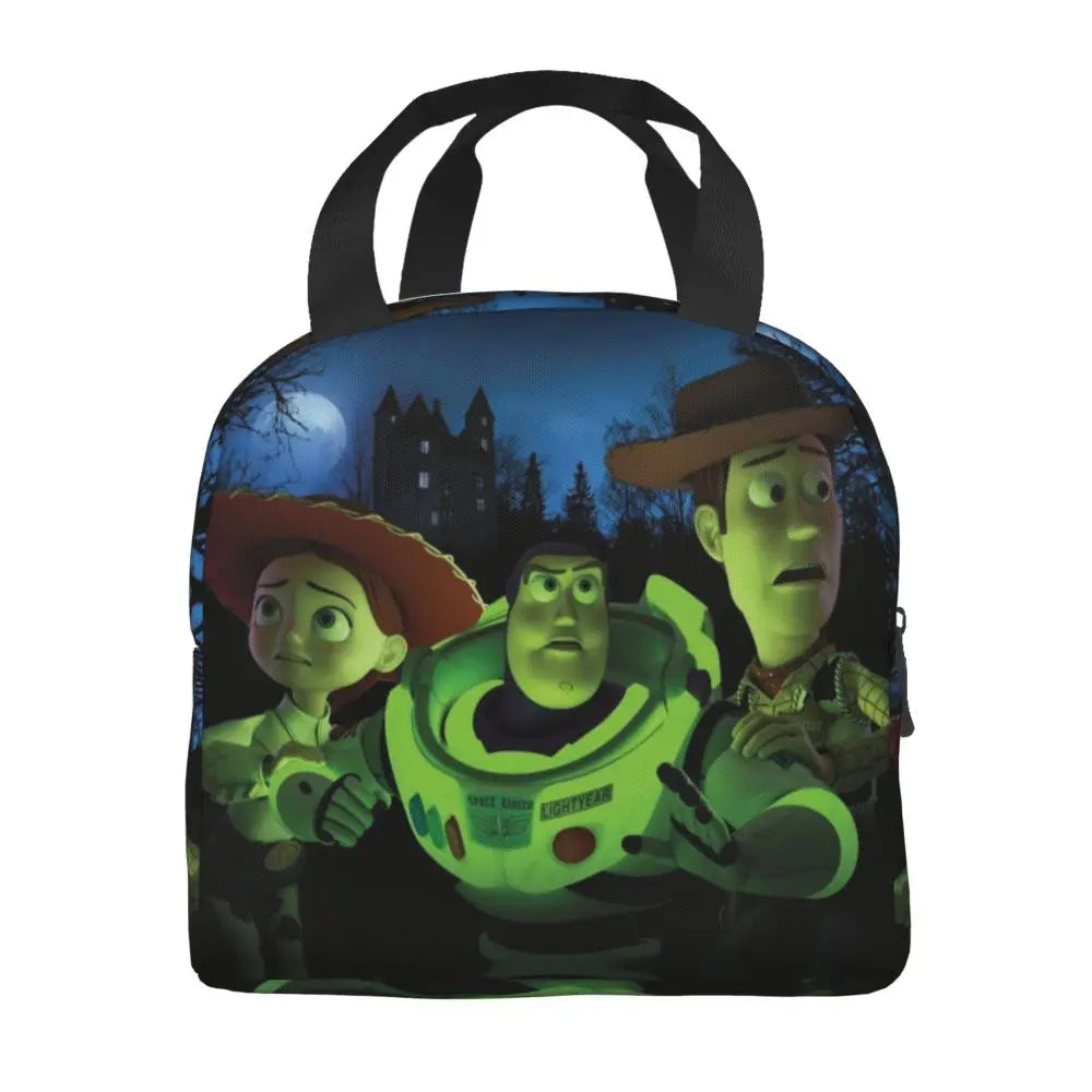 Custom Toy Story Buzz Ranger Suit Insulated Lunch Bag Reusable Thermal Cooler Bento Box For Women Food Container Tote Bags