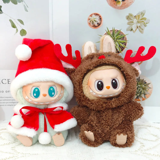 Christmas Clothes 17cm Labubu Doll Clothes Hoodies Doll Clothes Color Match Hoodies Dolls Accessories Labubu Ropa