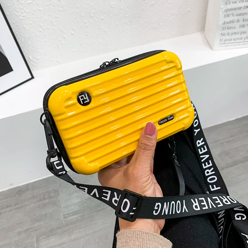 Luggage Small Bag Women's Crossbody Shoulder Personality Hand-Held Mini Suitcase-Style Box Small Square Women's Bag