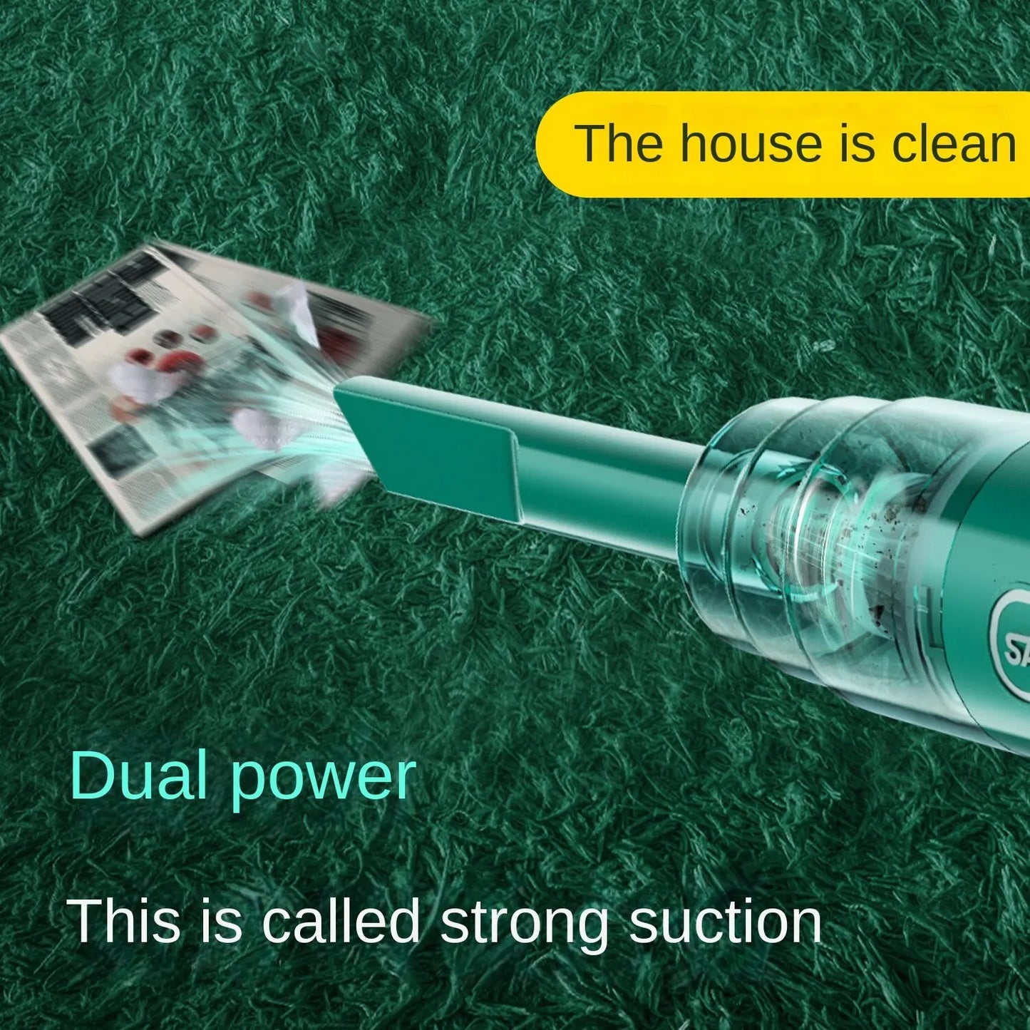 Car Cordless Vacuum Cleaner Portable Large Suction Household Cleaning Equipment Handheld Dust Collector Small Mini Dust Blower