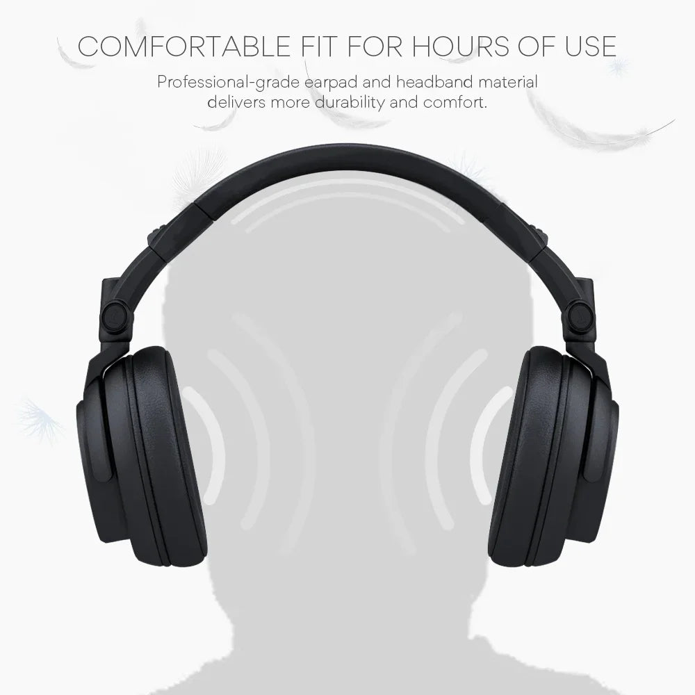 MAONO Professional Studio Monitor Headphones 50 mm Dynamic Type Surround Stereo Wired DJ Headphone For Music Mixer Gamer Headset