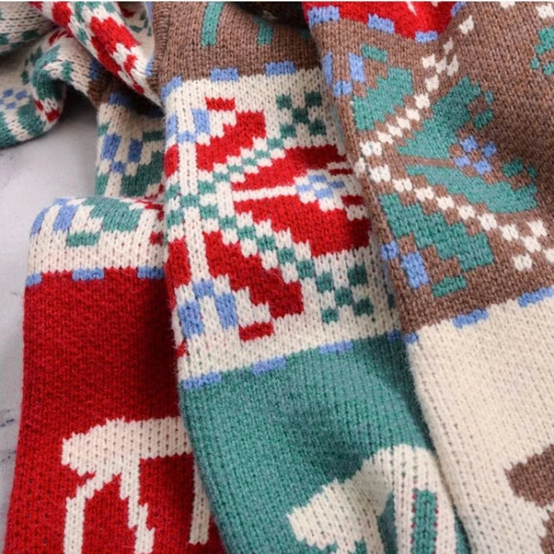 Knitted Ugly Christmas Sweater Knit Sweaters For Men Cardigan Couple Vintage Sweater Cardigans Coat Y2K Jacket Men's Clothing