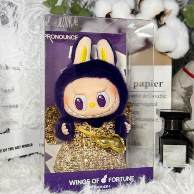 Labubu The Monsters Collection Pendant Series Spring Wild Home Cute Mokoko Pumpkin Purple Labubu Replica Christmas Birthday Gift