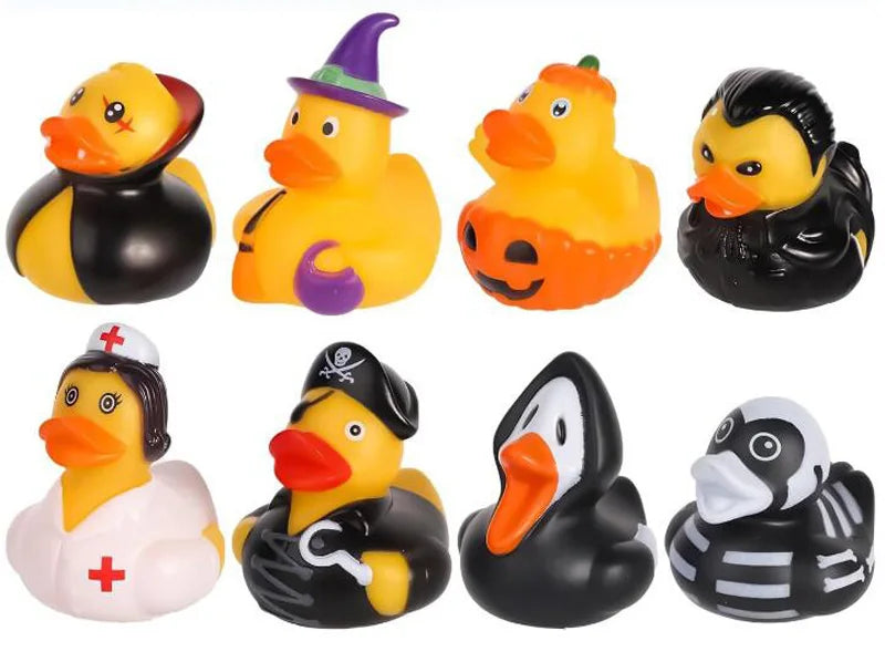 6-24pcs Halloween Rubber Ducks Assorted Rubber Ducks Halloween Ducks for Jeeps Ducking Halloween Decor Halloween Party Favors