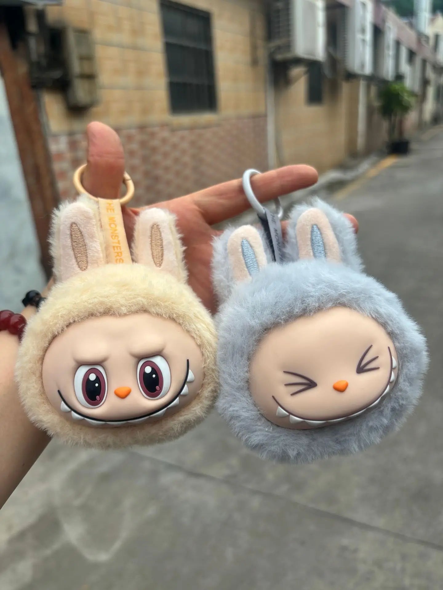 2024 New Sale Anime Labubu Sitting 2nd Generation Little Head Model Toy Cute Monster Replica Keychain Toy Birthday Gifts