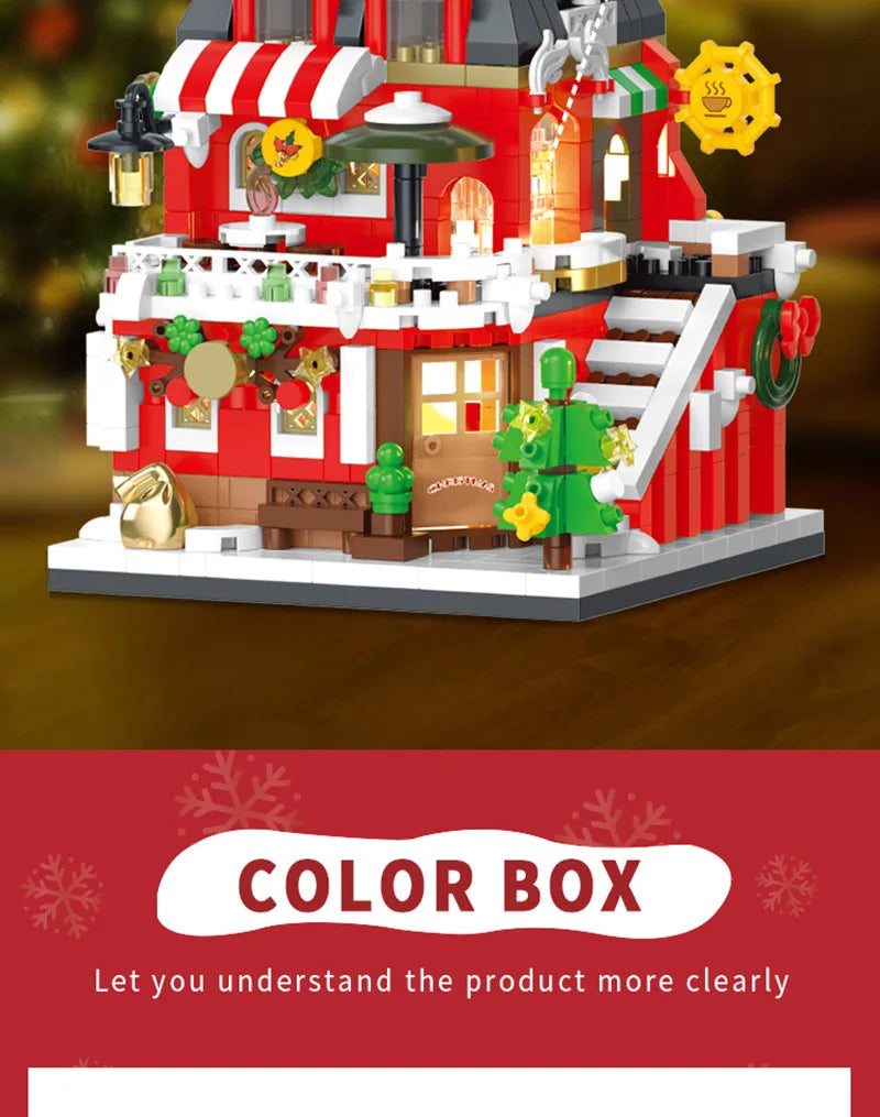 Christmas Gift Adults Particle Building Blocks Sets City View 3d Mini Brick Educational Toy for Children 6 To 12 Year Girl Gifts