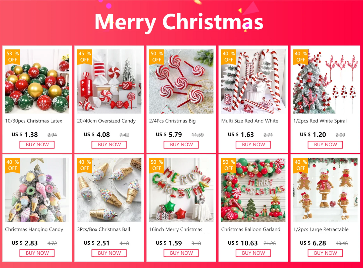 Christmas Hanging Candy Balls Ornament Donut Cupcake Ice Cream Cone Christmas Tree Pendant Home Navidad Christmas Decoratio 2024