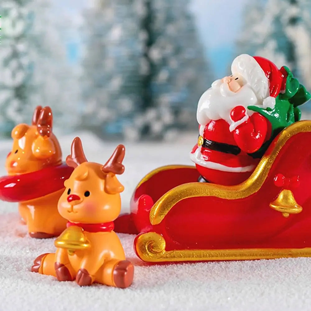 Christmas Miniature Snowman Santa Claus Fairy Garden Miniatures Fairy Figures Accessories Terrarium Figurines Decoration