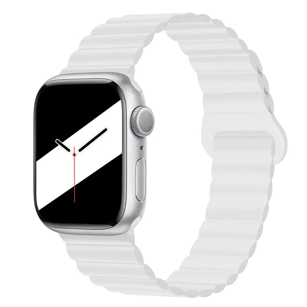 Magnetic Strap For Apple Watch Bands 45mm 38mm 49mm 40mm 42mm 41mm Silicone Sport Bracelet iWatch Series ultra 9 6 5 7 8 se 44mm