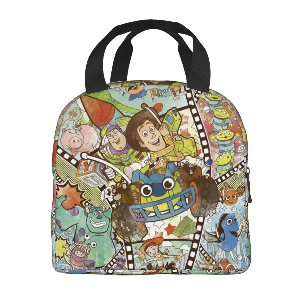 Custom Toy Story Buzz Ranger Suit Insulated Lunch Bag Reusable Thermal Cooler Bento Box For Women Food Container Tote Bags