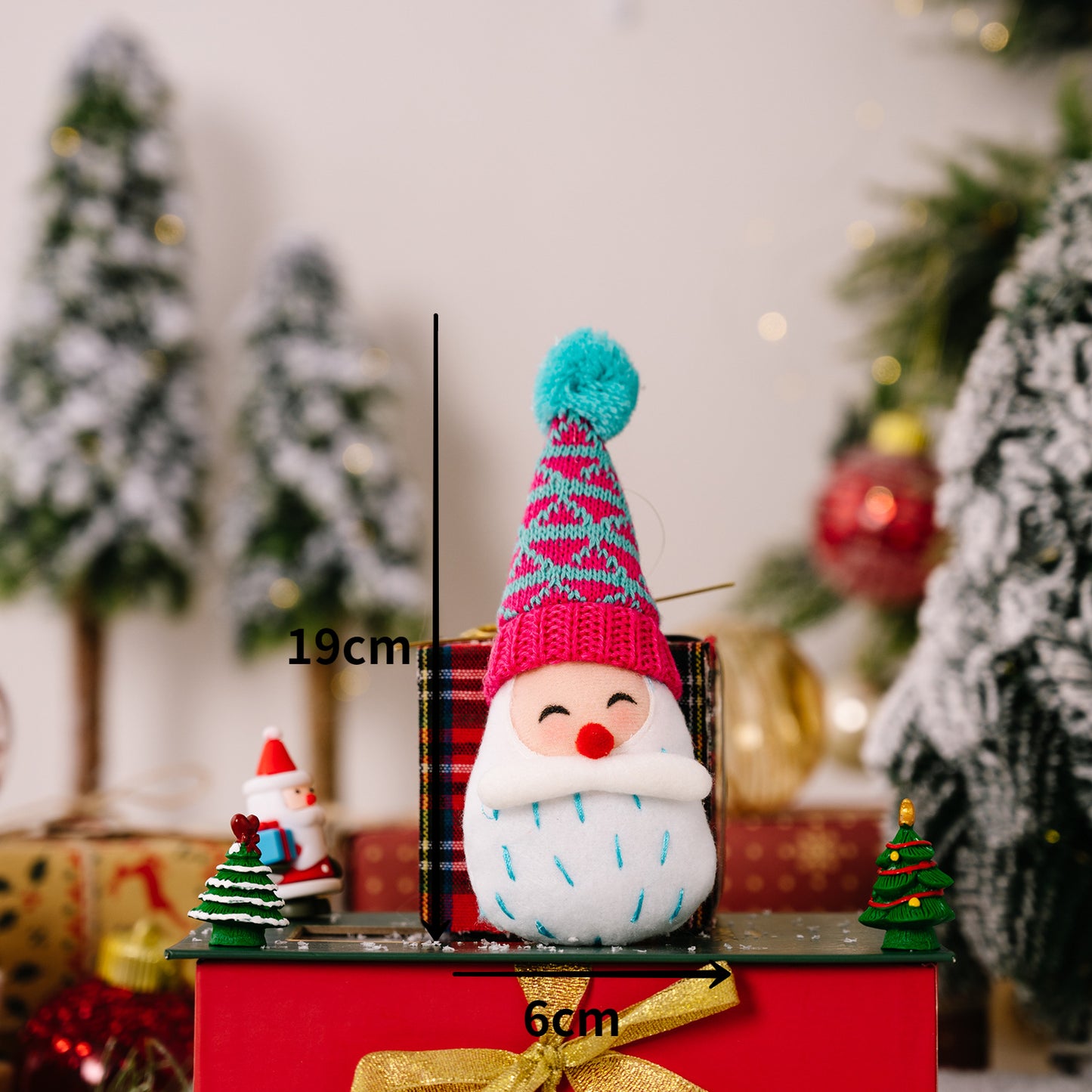 2023 Cute Christmas Santa Snowman Deer Doll Decoration Gift Doll Christmas Tree Hanging Ornament New Year Xmas Home Decoration