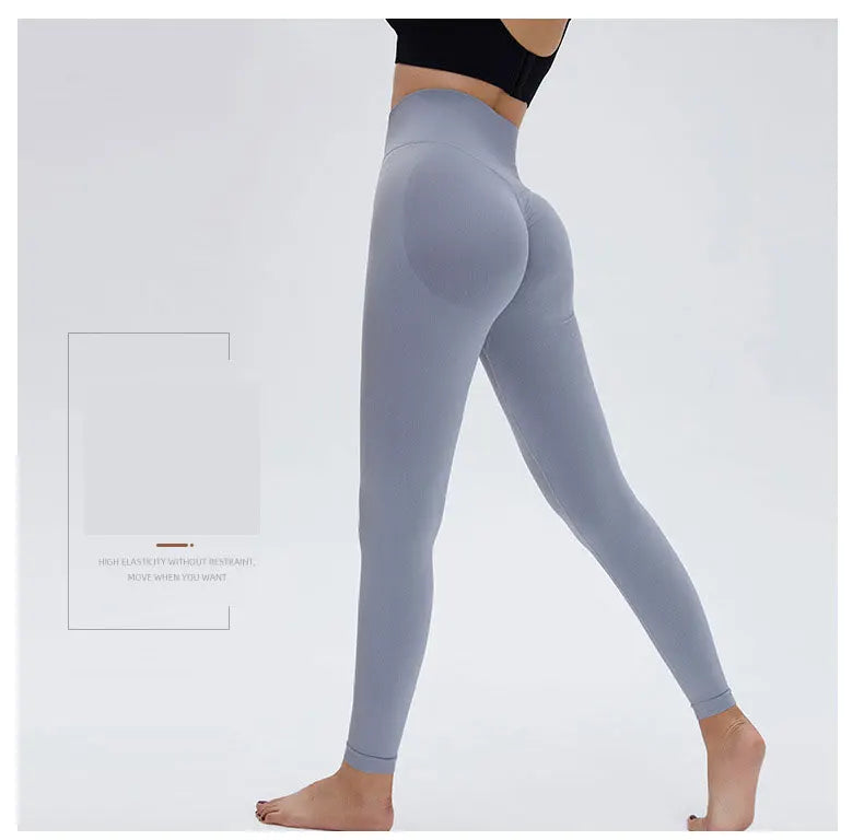 Seamless High Waist Nude Yoga Pants Women's Honey Peach Hip Lifting Tight Fitness Pants Quick Dried Exercise Push Up Yoga Pants